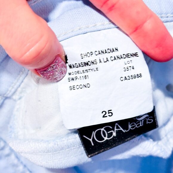 YOGA JEANS Light Blue Skinny Jeans | Mid-Rise Stretch Denim | Size 25 * - Picture 10 of 10